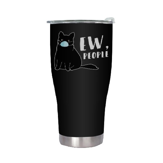 Cat With Ew People Statet Stainless Steel Tumblers