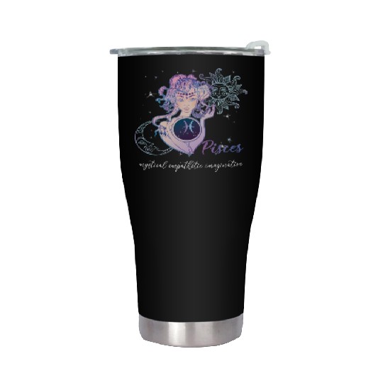 Pisces Zodiac Sign Pisces Horoscope Astrology Stainless Steel Tumblers