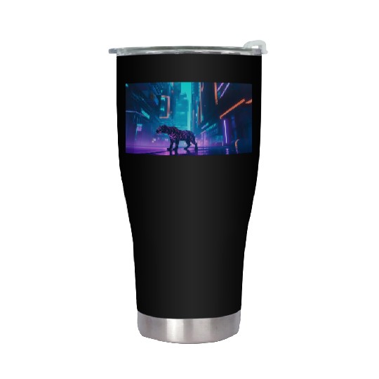 Geometric Tiger Stainless Steel Tumblers