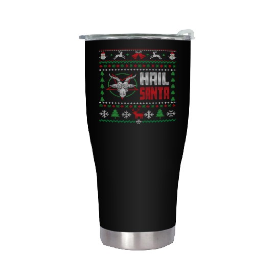 Hail Santa Ugly Stainless Steel Tumblers