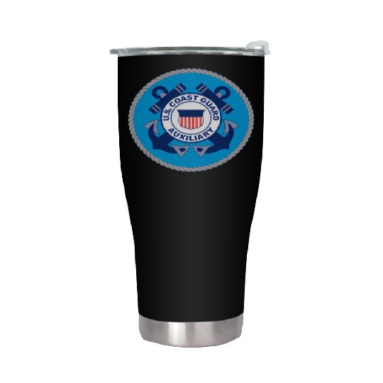 Us Coast Guard Auxiliary Uscga Volunteer Service Stainless Steel Tumblers