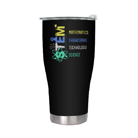 Stem Teacher Science Technology Engineer Math Stainless Steel Tumblers