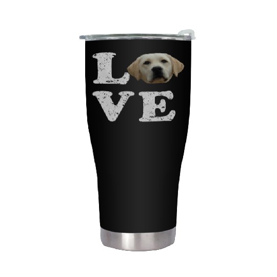 I Love My Yellow Lab Labrador Retriever Dog Stainless Steel Tumblers