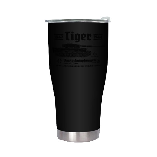 Tiger Tank Panzer World War 2 Armored Vehicle Stainless Steel Tumblers