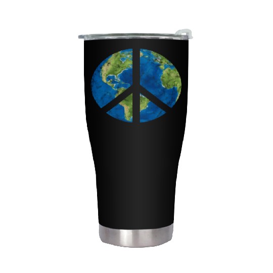 Peace On Earth World Peace Sign Stainless Steel Tumblers