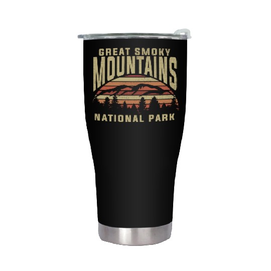 Retro National Park Great Smoky Mountains National Stainless Steel Tumblers