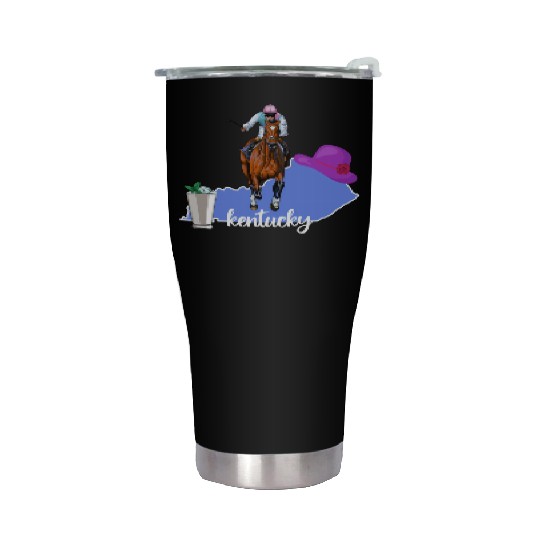 Kentucky Horse Racing Derby Py Stainless Steel Tumblers