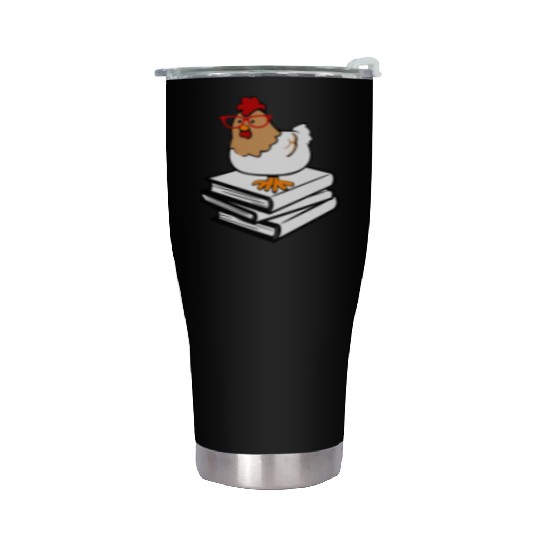 Chicken Book Nerd Love Reading Farm Stainless Steel Tumblers