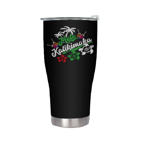 Mele Kalikimaka - Fun Merry Stainless Steel Tumblers
