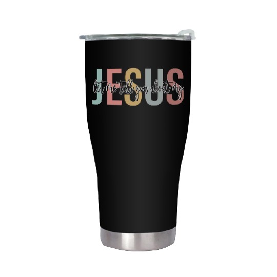 Let Me Tell You About My Jesus Bible Jesus Boho Stainless Steel Tumblers