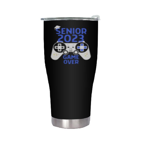 Class Of 2023 Senior Video Game Over School Gamer Stainless Steel Tumblers