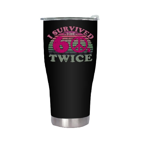 I Survived The Sixties 60S Twice Stainless Steel Tumblers