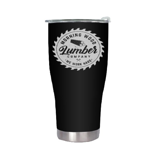 Morning Lumber Company Camping Wood Stainless Steel Tumblers