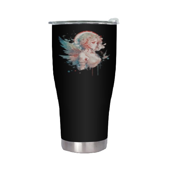 Anime Fairy Portrait Girl Fairycore Grunge Pastel Stainless Steel Tumblers