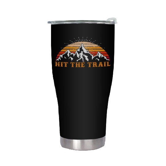 Hit the Trail Hiker Mountain Love Hiking Stainless Steel Tumblers