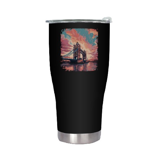 London Skyline Stainless Steel Tumblers