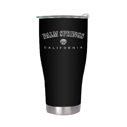 Palm Springs California Ferris Wheel Palm Trees Stainless Steel Tumblers