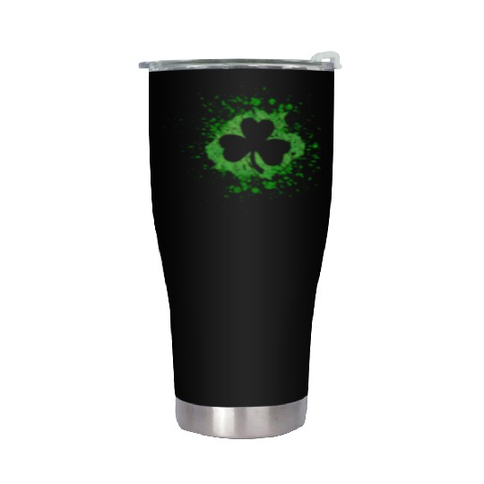 2-Sided Erin Go Bragh Shamrock Celtic Knot And Stainless Steel Tumblers