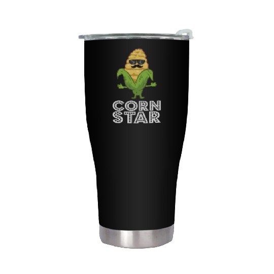 Corn Star With Sunglasses For Corn Farmer Stainless Steel Tumblers