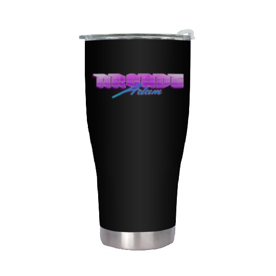 Retro 90s Arcade Adam Logo Stainless Steel Tumblers