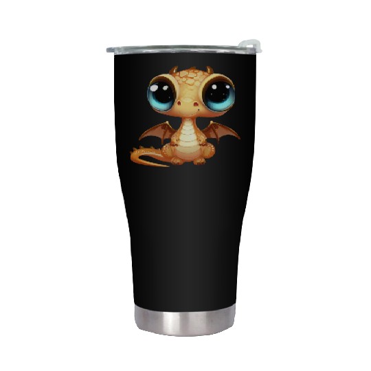 Cute Baby Dragon Puppy Stainless Steel Tumblers