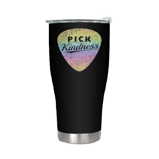 Pastel Rainbow Guitar Pick Pun Anti-Bullying Pick Stainless Steel Tumblers