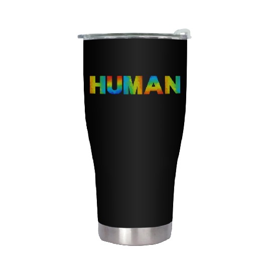 HUMAN LGBT Flag Gay Pride Month, Transgender Stainless Steel Tumblers