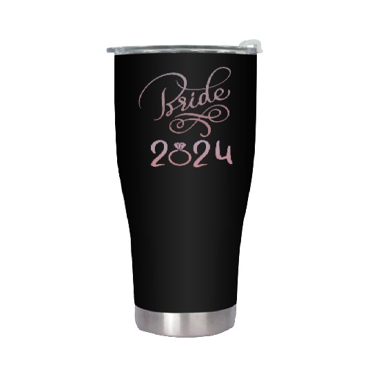 Bride To Be 2024 Fiancã© Engagement Announcement Stainless Steel Tumblers