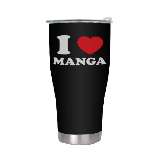 Manga Fan Of Japanese Animation Comics Heart Manga Stainless Steel Tumblers