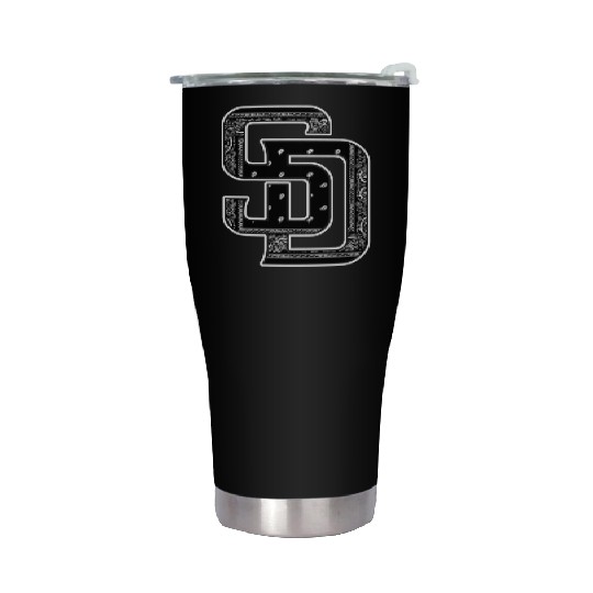 Sd San Diego Black Bandana Stainless Steel Tumblers