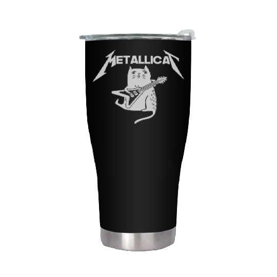 Mettalicat Rock Band Guitar Funny Christmas Stainless Steel Tumblers