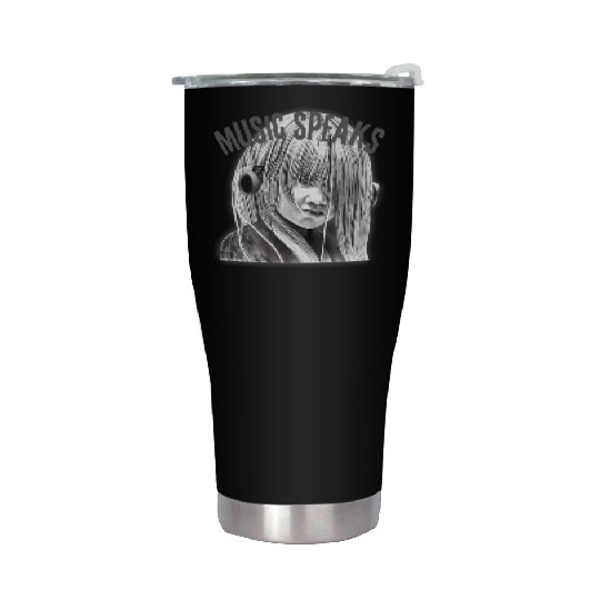 Music a Moody Grunge Streetwear Style Music Stainless Steel Tumblers