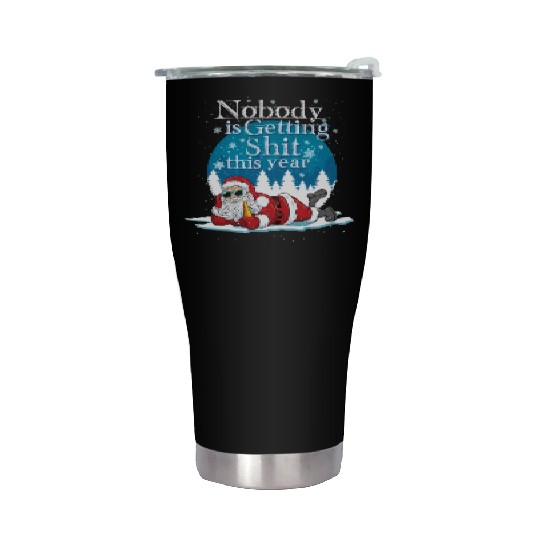 Santa 2020 Claus Ugly Bad Santa Stainless Steel Tumblers
