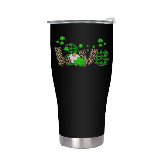 Bleached Love St Patric Day Gnomes Shamrock For Stainless Steel Tumblers