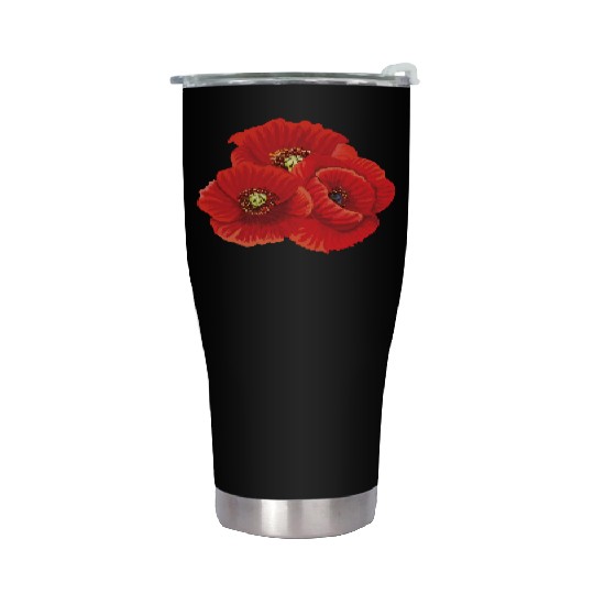 Poppy Flower Flowers Flora Nature Stainless Steel Tumblers