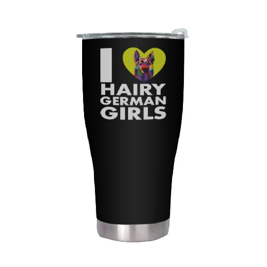 Funny German Shepherd Mom Dad I Love Hairy German Stainless Steel Tumblers