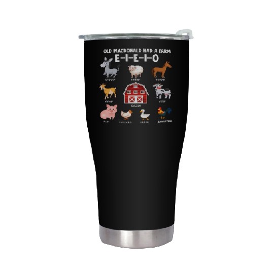 Toddler Farm Animals Old Macdonald Had A Farm Stainless Steel Tumblers