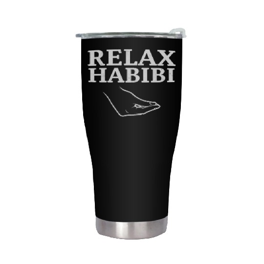 Relax Habibi Funny Inspirational Arabic Word Stainless Steel Tumblers