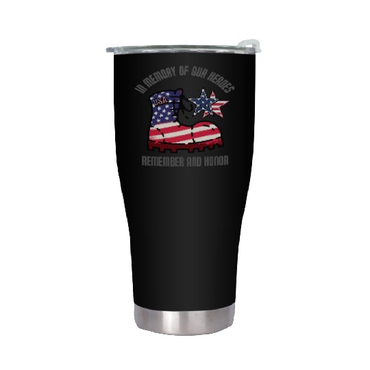 God bless America the land of the free Stainless Steel Tumblers