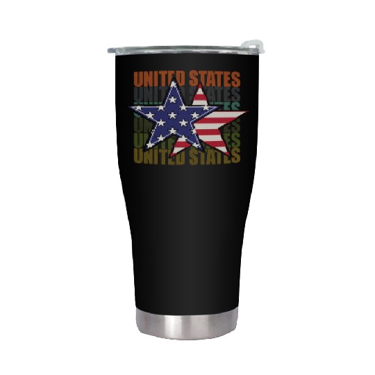 God bless America the land of the free Stainless Steel Tumblers