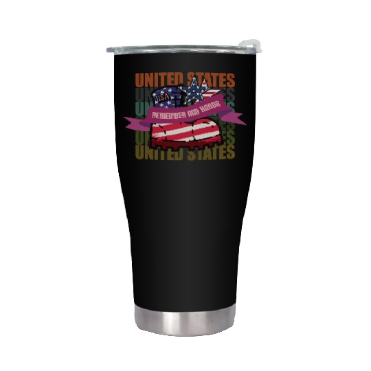 God bless America the land of the free Stainless Steel Tumblers