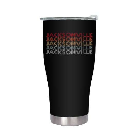 Jacksonville Florida Rainbow City Stainless Steel Tumblers