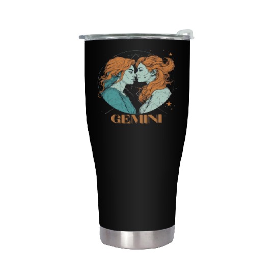 Lesbian Gemini zodiac sign gay girls horoscope Stainless Steel Tumblers