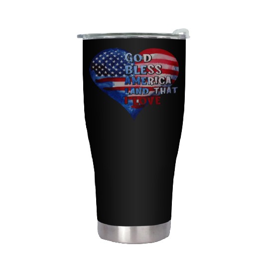 God bless America Land that I love Stainless Steel Tumblers