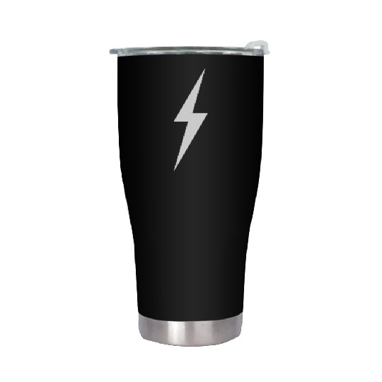 le Lightning Bolt In White Stainless Steel Tumblers
