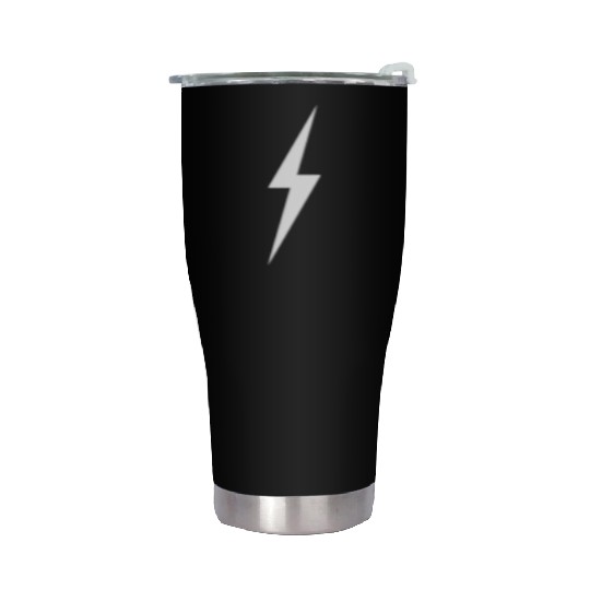 le Lightning Bolt In White Stainless Steel Tumblers