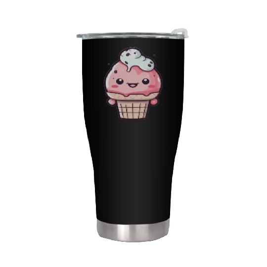 Embrace the Sweetness of our Cute Soft Ice Cream Stainless Steel Tumblers