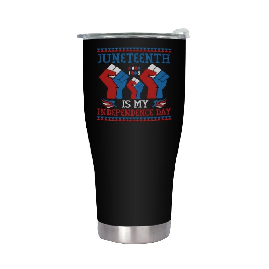 Juneteenth Is My Independence Day Since 1865 Red Stainless Steel Tumblers