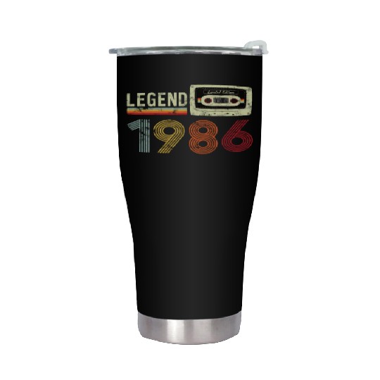 1986 Geburtstag Vintage Cassette Stainless Steel Tumblers