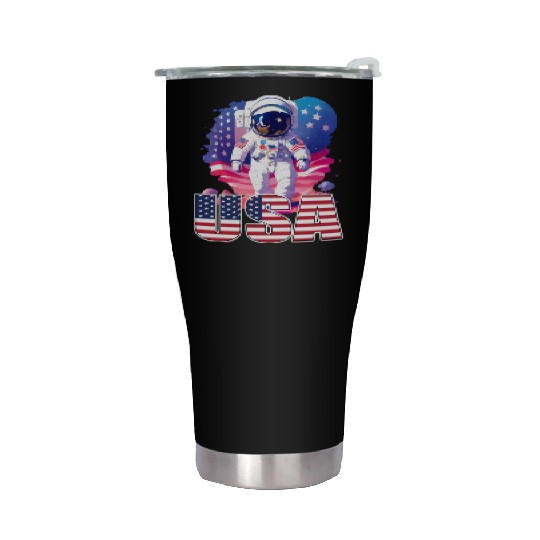 USA Pride American Flag Patriotic Design Stainless Steel Tumblers